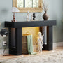 47" Entryway Table with Sensor Light and USB Outlet | Narrow Console Table with Storage Behind Couch
