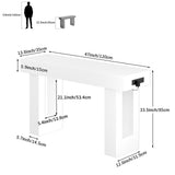 47" Entryway Table with Socket and Sensor Light, Console Table with Storage Behind Couch