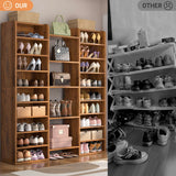 14-Tier Shoe Cabinet, Wood Shoe Storage Organizer for Entryway
