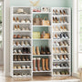 14-Tier Shoe Cabinet, Wood Shoe Storage Organizer for Entryway