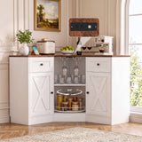 Coner Cabinet, Kitchen Pantry Cabinet with Outlets