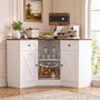 Coner Cabinet, Kitchen Pantry Cabinet with Outlets