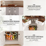 Coner Cabinet, Kitchen Pantry Cabinet with Outlets