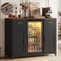 Coffee Bar Cabinet with Mini Fridge Space, Wine Bar with Charging Station & Drawers( Refrigerator not included )