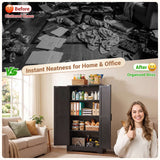 Kitchen Pantry Storage Cabinet with Adjustable Shelves
