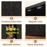 Bathroom Storage Cabinet, 43.3" Farmhouse Storage Cabinet with 2 Doors and Adjustable Shelves