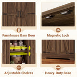 Bathroom Storage Cabinet, 43.3" Farmhouse Storage Cabinet with 2 Doors and Adjustable Shelves