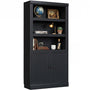 Storage 5-Shelf Bookcase, 71 Inch Tall Bookshelf with Doors and Adjustable Shelves