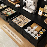 71'' Tall Farmhouse Pantry Cabinet with 6 Drawers and 12 Doors, 3 Packs