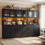 71'' Tall Farmhouse Pantry Cabinet with 6 Drawers and 12 Doors, 3 Packs