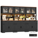 71'' Tall Farmhouse Pantry Cabinet with 6 Drawers and 12 Doors, 3 Packs