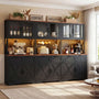 71'' Tall Farmhouse Pantry Cabinet with 6 Drawers and 12 Doors, 3 Packs
