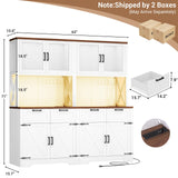 63" Wide Panty Cabinet with LED Light & Outlet