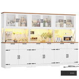 71'' Tall Farmhouse Pantry Cabinet with 6 Drawers and 12 Doors, 3 Packs