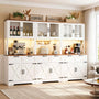 71'' Tall Farmhouse Pantry Cabinet with 6 Drawers and 12 Doors, 3 Packs