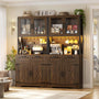 63" Wide Panty Cabinet with LED Light & Outlet