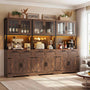 71'' Tall Farmhouse Pantry Cabinet with 6 Drawers and 12 Doors, 3 Packs