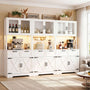 71'' Tall Farmhouse Pantry Cabinet with 6 Drawers and 12 Doors, 3 Packs