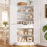 71" Tall Corner Cabinet with Doors and Adjustable Shelves, Drawer