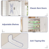 71" Tall Corner Cabinet with Doors and Adjustable Shelves, Drawer