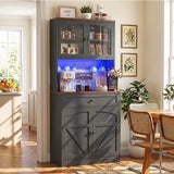 Kitchen Pantry Storage Cabinet with Adjustable Shelves