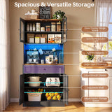 Kitchen Pantry Storage Cabinet with Adjustable Shelves
