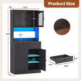 Kitchen Pantry Storage Cabinet with Adjustable Shelves