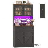 Kitchen Pantry Storage Cabinet with Adjustable Shelves