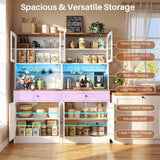 71" Tall Kitchen Pantry Storage Cabinet, Kitchen Hutch