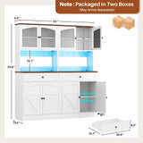 71" Tall Kitchen Pantry Storage Cabinet, Kitchen Hutch