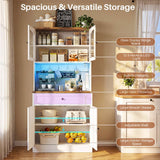 Kitchen Pantry Storage Cabinet with Adjustable Shelves
