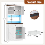 Kitchen Pantry Storage Cabinet with Adjustable Shelves