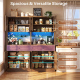 71" Tall Kitchen Pantry Storage Cabinet, Kitchen Hutch