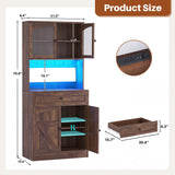 Kitchen Pantry Storage Cabinet with Adjustable Shelves