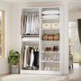 50'' Walk-in Closet System with 2 Sets, Closet Organizer with Hanging Rods & Shoe Racks