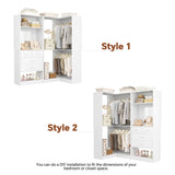 Heavy Duty Corner Closet System with 4 Drawers and Mirror