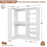 Walk-in Closet Organizer System with Shoe Rack Tower and Corner Closet