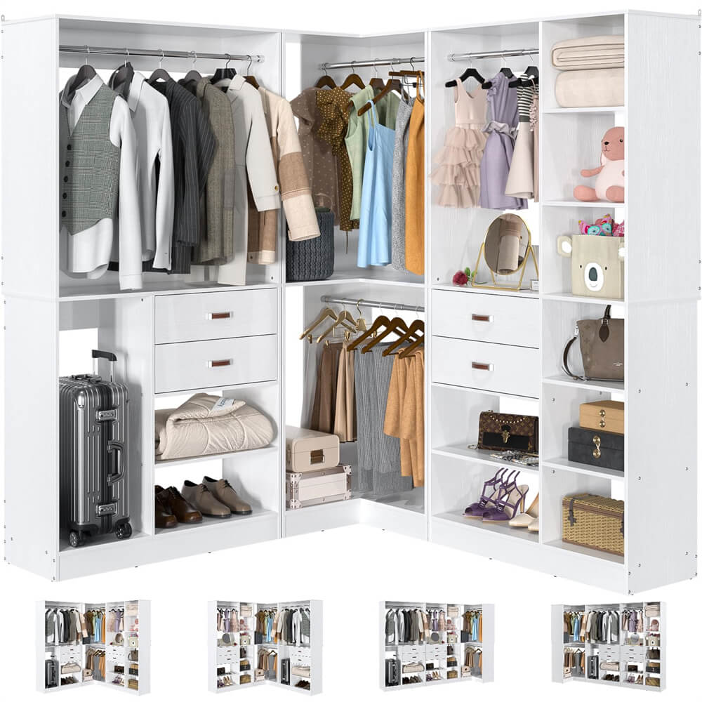 Unikito Freestanding Closet System, 3-in-1, 110'' Reversible Stand