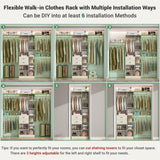 8FT Heavy Duty Closet Organizer System, Walk In Closet System with 13 Shelves and 2 Wood Drawers