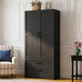 71" Tall Kitchen Pantry Cabinet with 3 Pull-Out Shelves & Drawers
