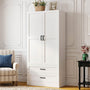 71" Tall Kitchen Pantry Cabinet with 3 Pull-Out Shelves & Drawers